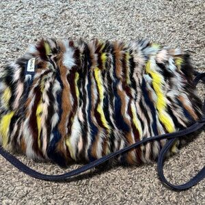 Armani Jeans Multi-Color Real Fur Hand Muff